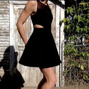 Black Cut Out Twirl Dress